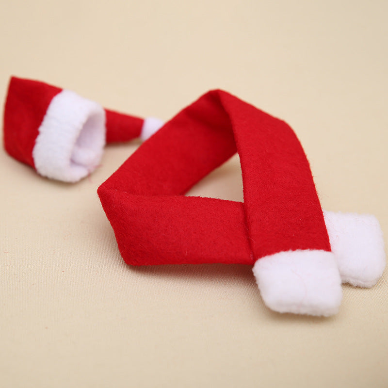 Wholesale Christmas Non-woven Scarves, Hats, Wine Bottle Decorations
