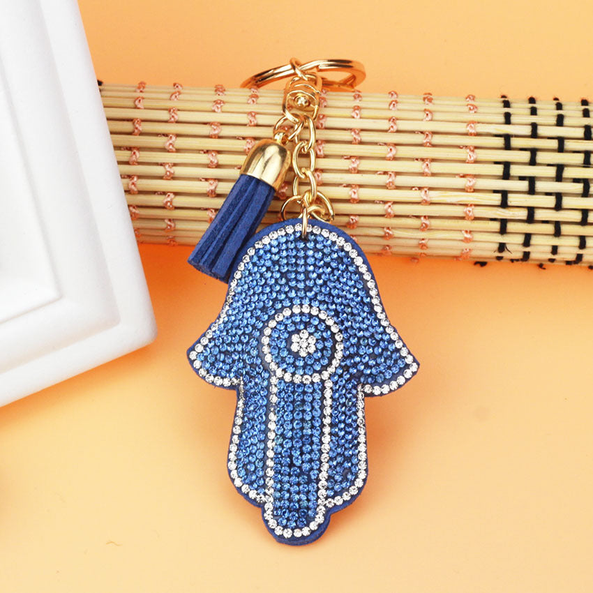 Wholesale Fatima's Hand Hot Diamond Keychain