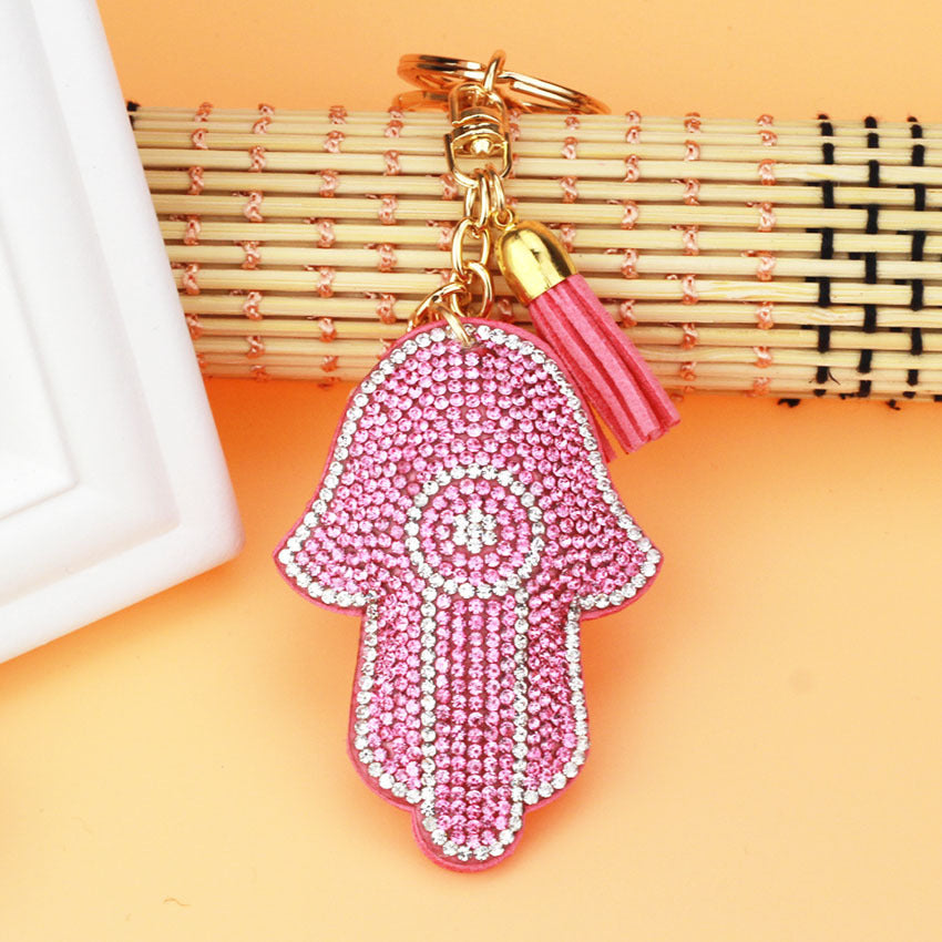 Wholesale Fatima's Hand Hot Diamond Keychain