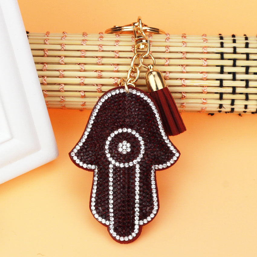 Wholesale Fatima's Hand Hot Diamond Keychain