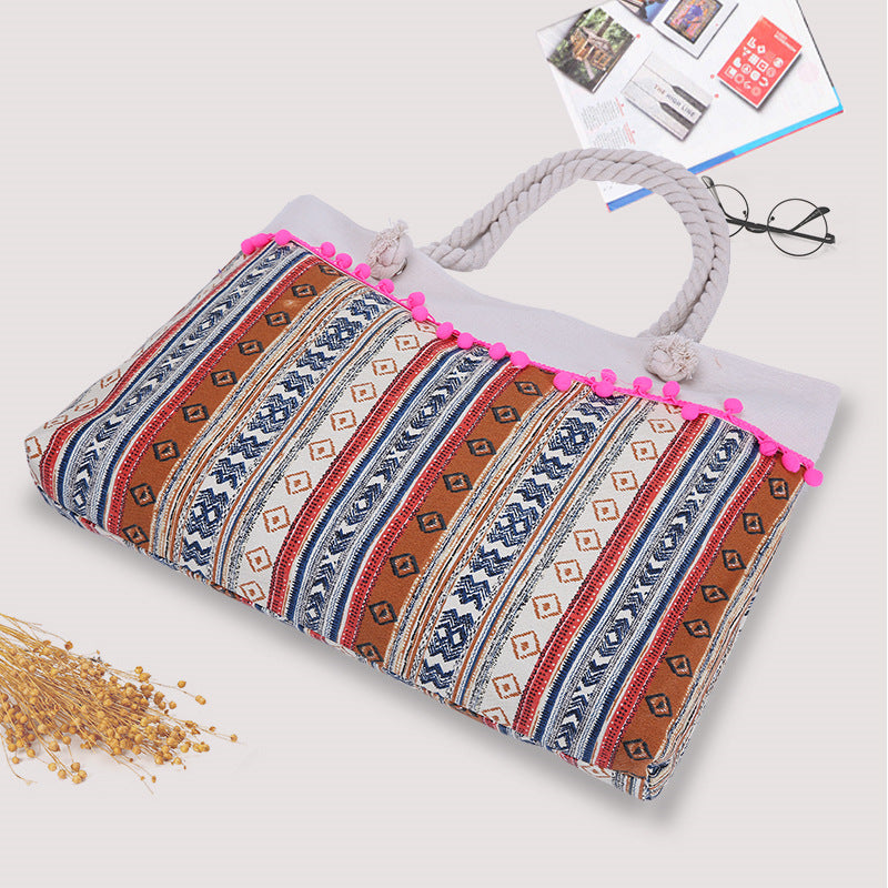 Wholesale Ethnic Style Tote Canvas Bag