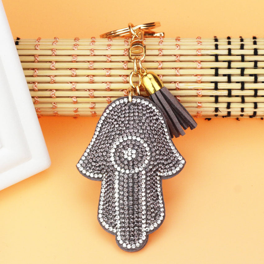 Wholesale Fatima's Hand Hot Diamond Keychain