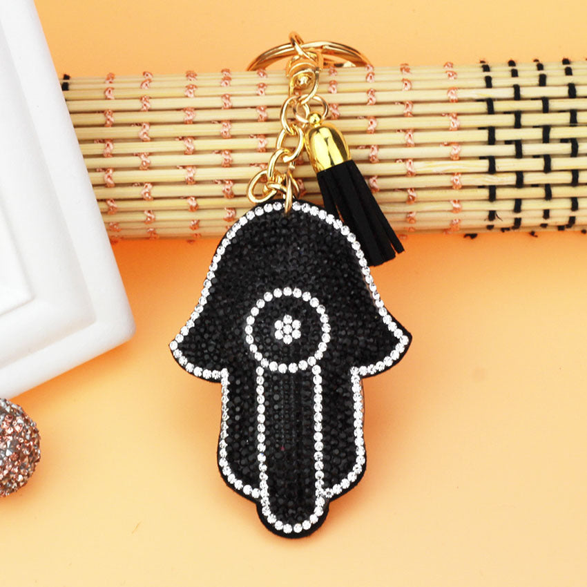 Wholesale Fatima's Hand Hot Diamond Keychain
