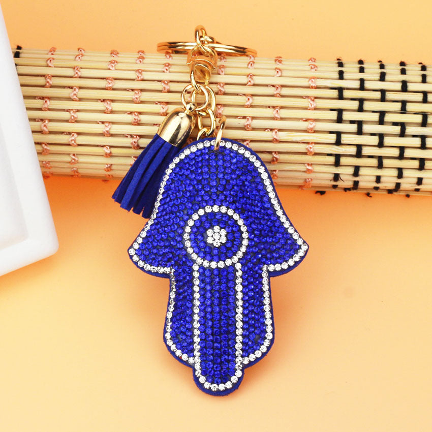 Wholesale Fatima's Hand Hot Diamond Keychain