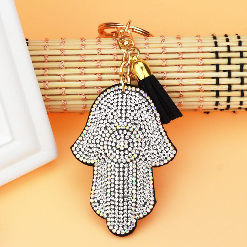 Wholesale Fatima's Hand Hot Diamond Keychain