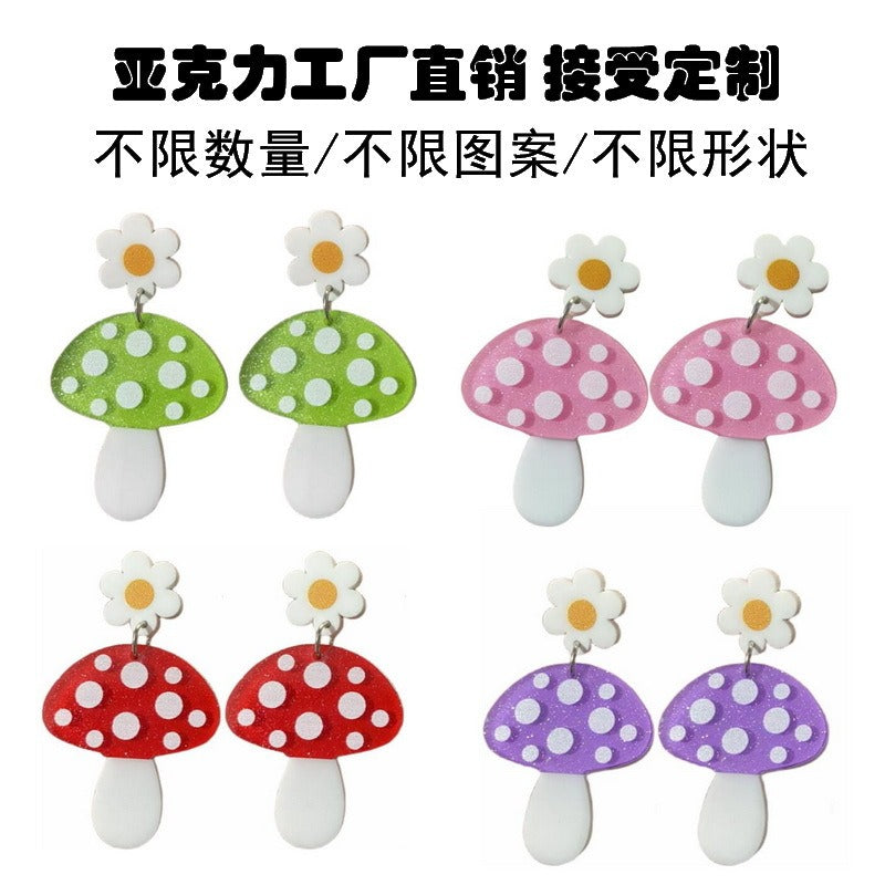 Wholesale Acrylic Love Valentine's Day Series Peach Heart Palm Hug Simple Retro Temperament Earrings