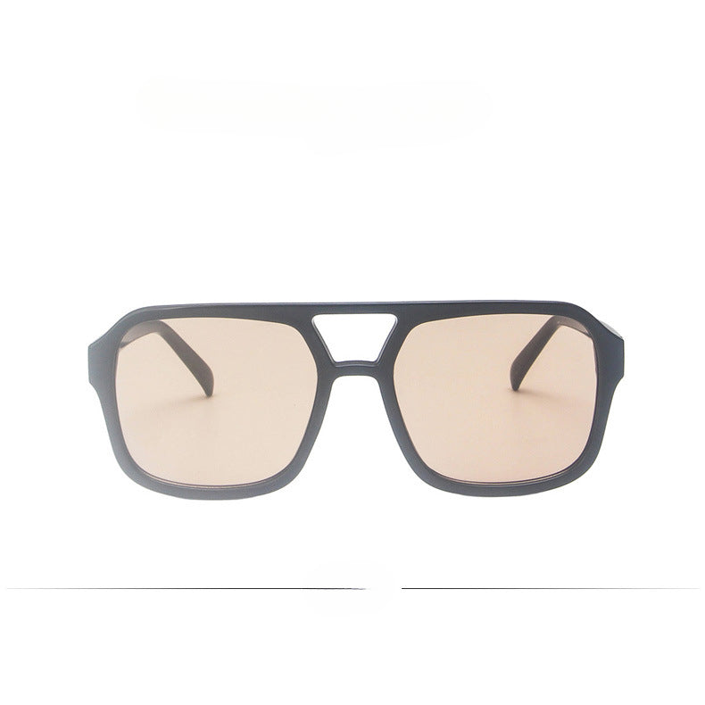 Wholesale Leopard Print Double Bridge PC Sunglasses