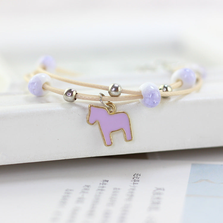 Wholesale Cute Pony Couple Ceramic Bracelet