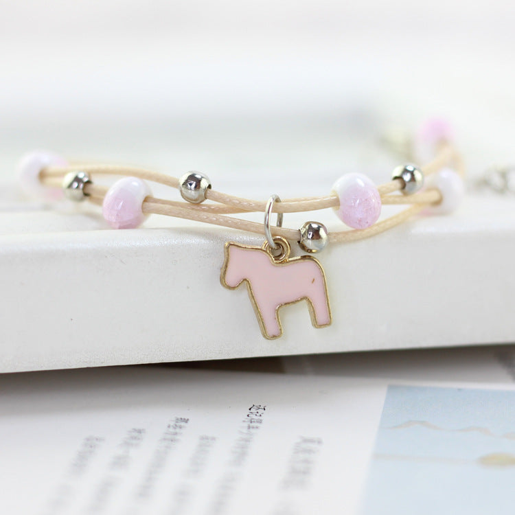 Wholesale Cute Pony Couple Ceramic Bracelet