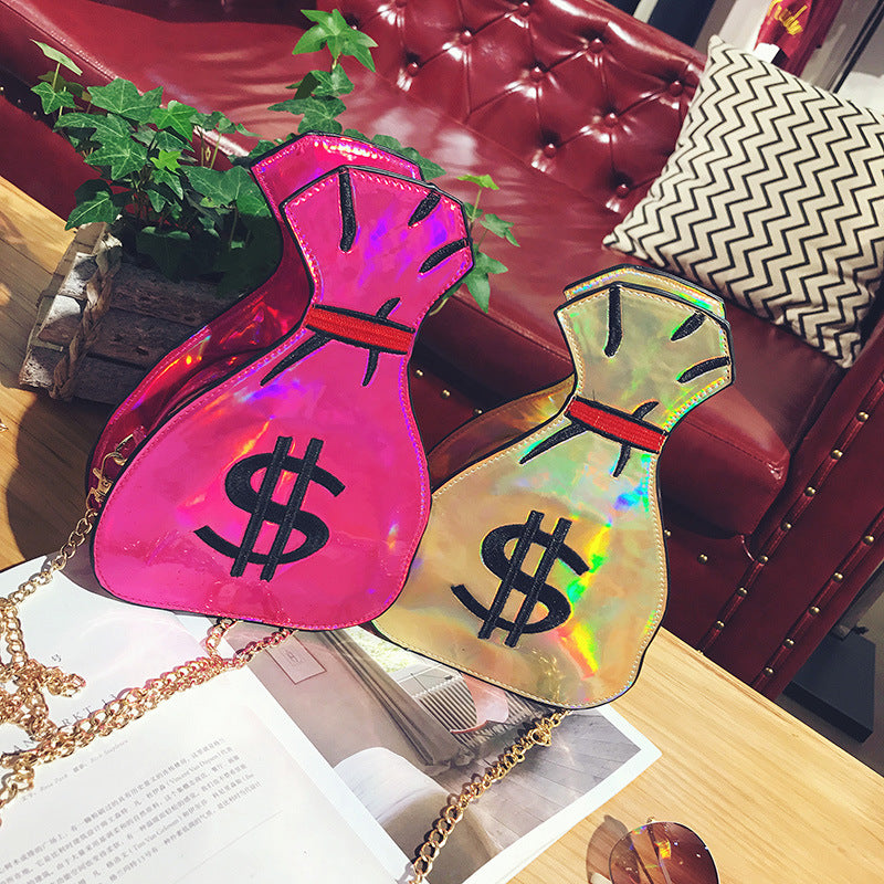 Bolsa de dinero de dinero al por mayor láser bolsa cruzada