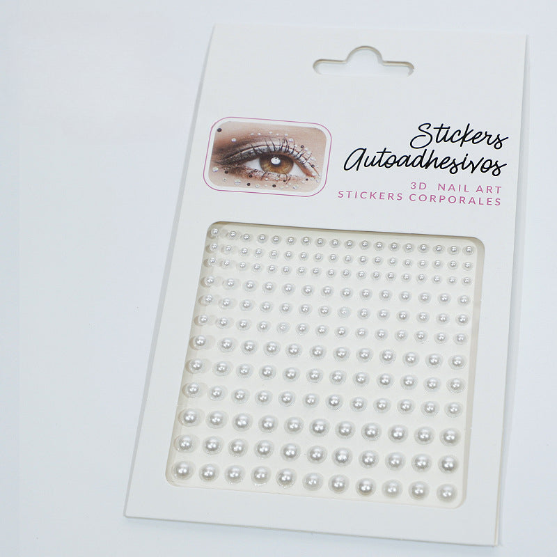 Wholesale Pearl AB Acrylic Diamond Combination Facial Stickers