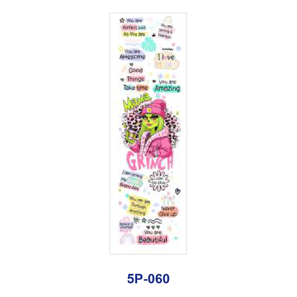 Wholesale 2/ 8/ 16pcs Winter Fashion Girl Coffee Floral Inspirational Phrase Xmas Ornament Print Pen and Bookmark Stickers UV DTF Wraps OLY Exclusive