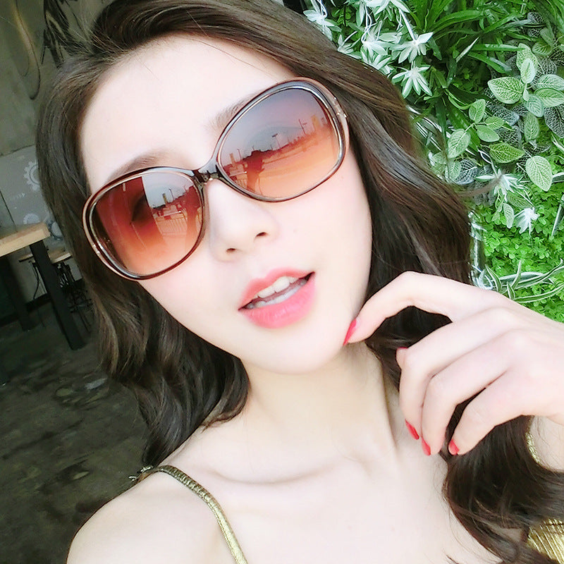Wholesale Women's Retro Jade Crystal Gradient Toad Mirror Sunglasses