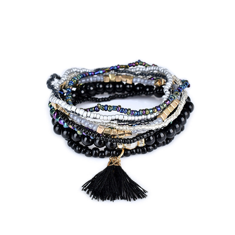 Wholesale Vintage Bohemian Multi-layered Ocean Style Braided Bracelet