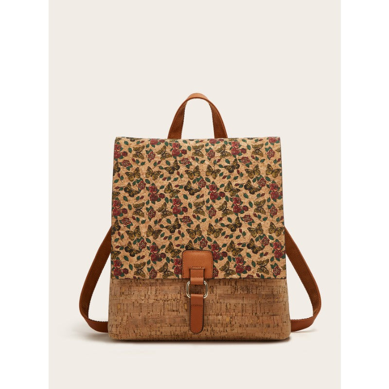 Wholesale Vintage Printed Bark Kraft Paper Backpack