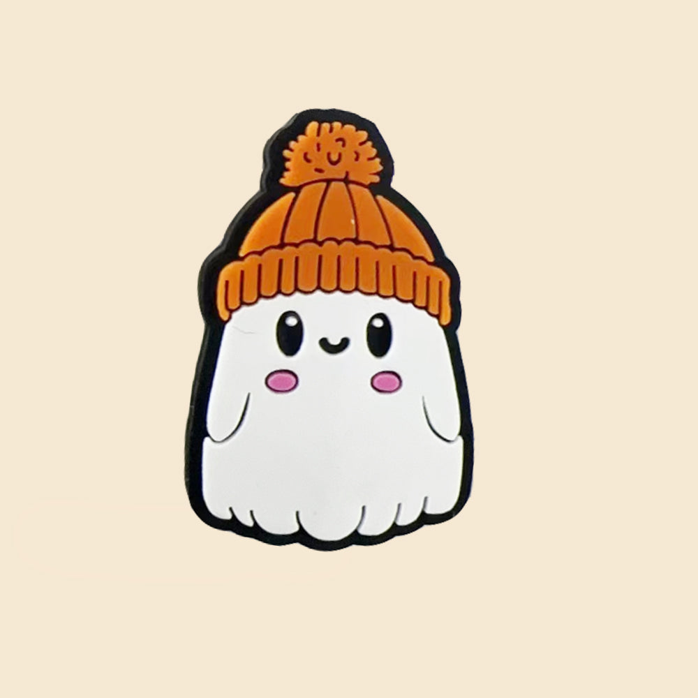 Wholesale 10pcs Cartoon Halloween Pumpkin Ghost Coffee Cup Pattern Silicone Beads