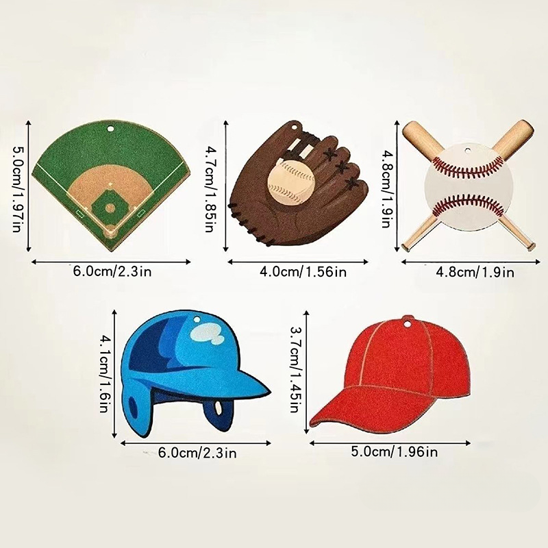Wholesale Acrylic Color Printing Baseball Set Keychain