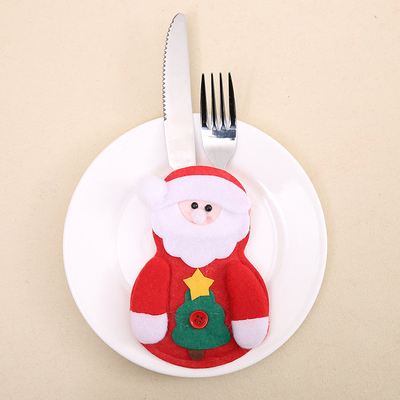 Wholesale Christmas Table Decoration Non Woven Christmas Dinnerware Set
