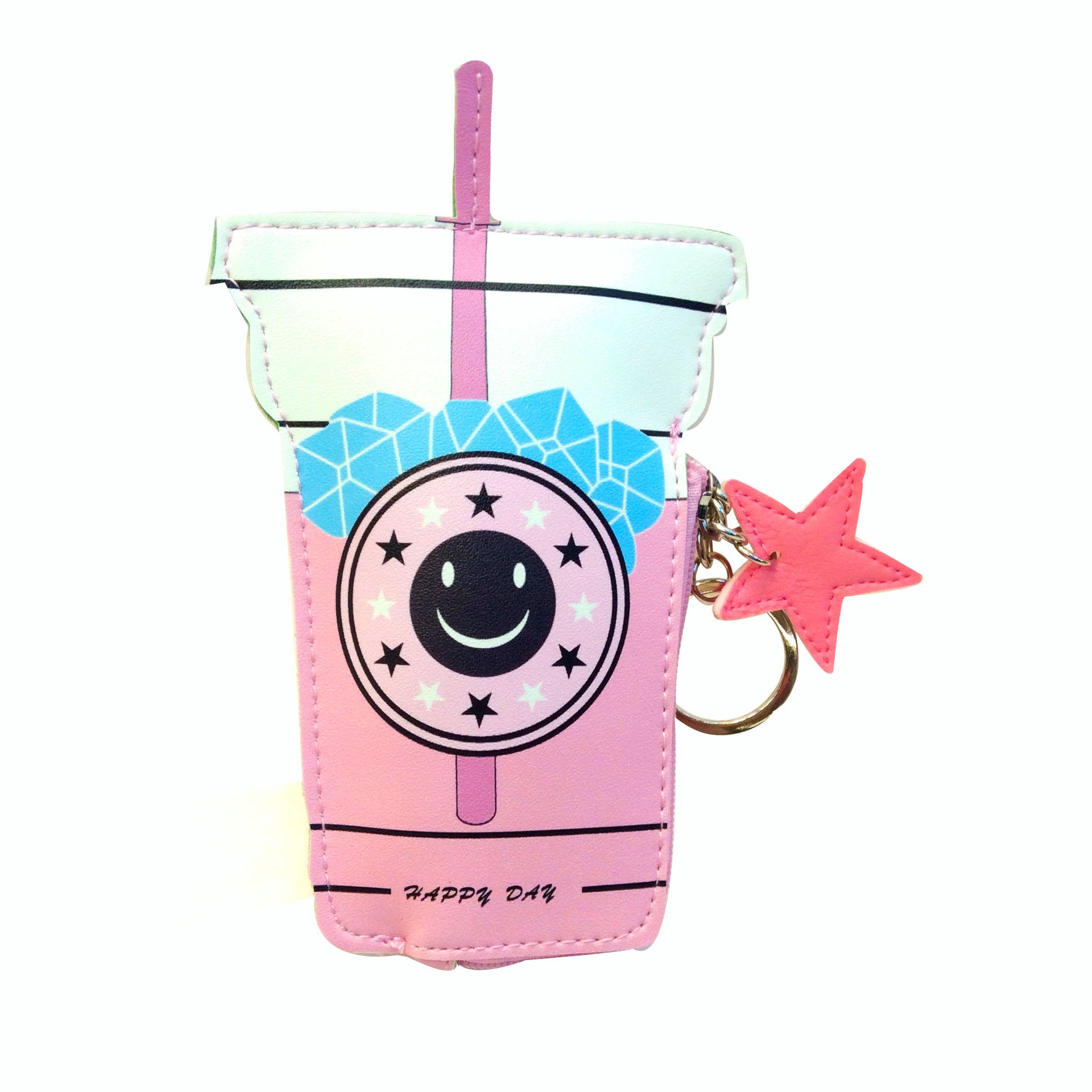 Wholesale PU Cute Beverage Ice Cream Mini Coin Purse Keychain