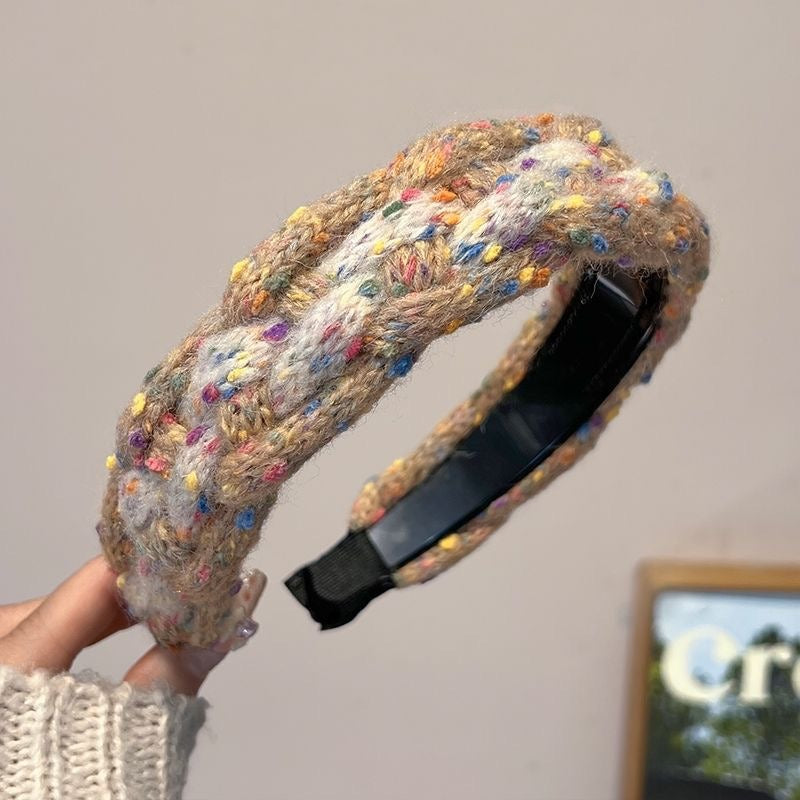 Wholesale Color Knitted Wool Wide Edition Hair Hoops