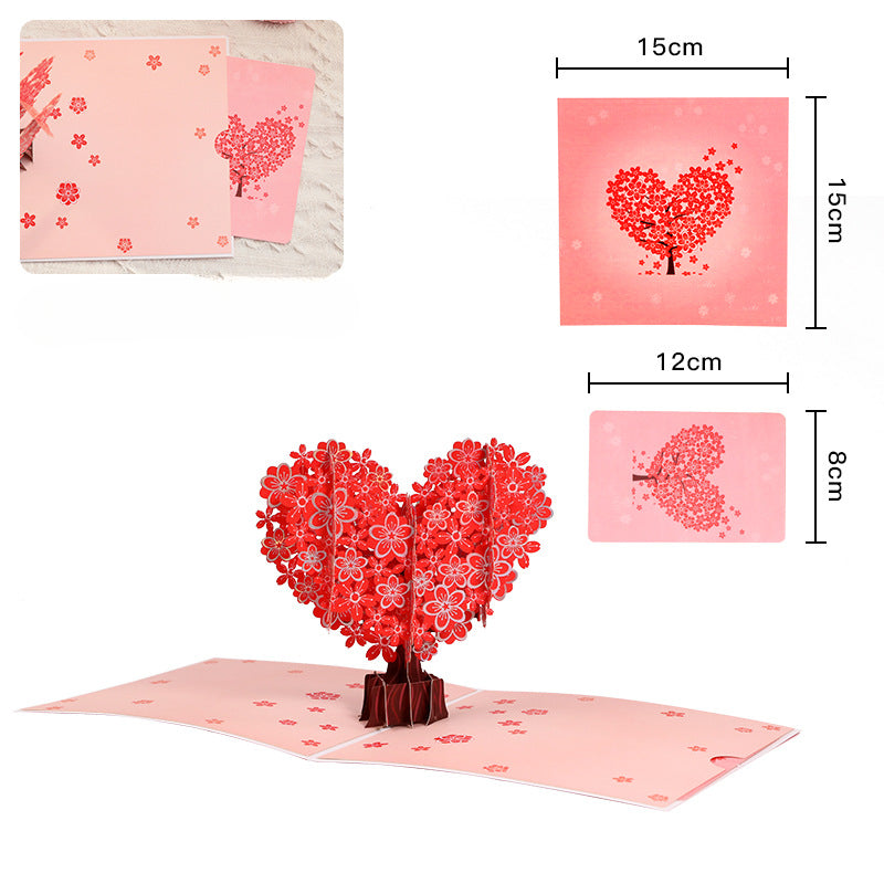 Wholesale Mother's Day Paper Love Three-dimensional Greeting Cards 3D Hot Stamping Ornaments