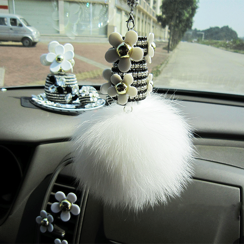 Wholesale Perfume Pendant Diamond Daisy Rear View Mirror