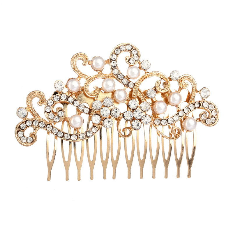Wholesale Christmas Bride Gold Leaf Crown Tiara Hair accessories