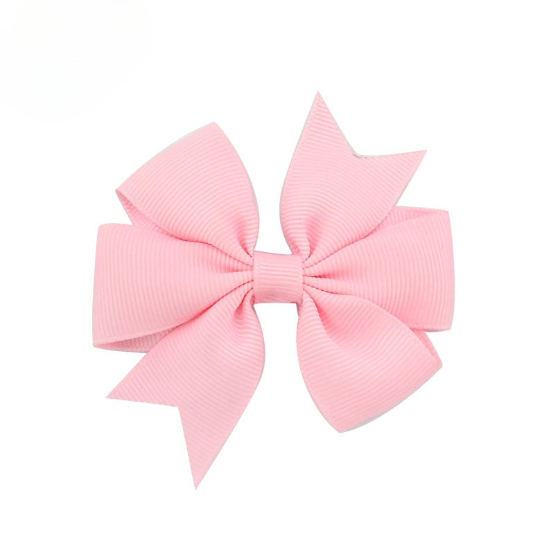 Wholesale 10pcs Handmade Baby Dovetail V Ribbed Ribbon Bow Hairpin