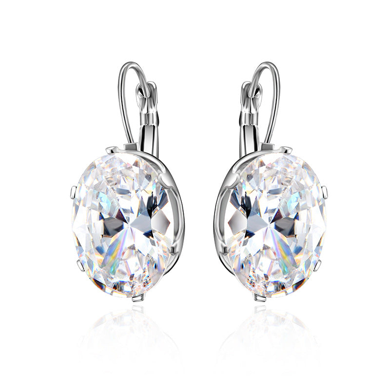 Wholesale Micropaved Square Diamond Zirconia Earrings