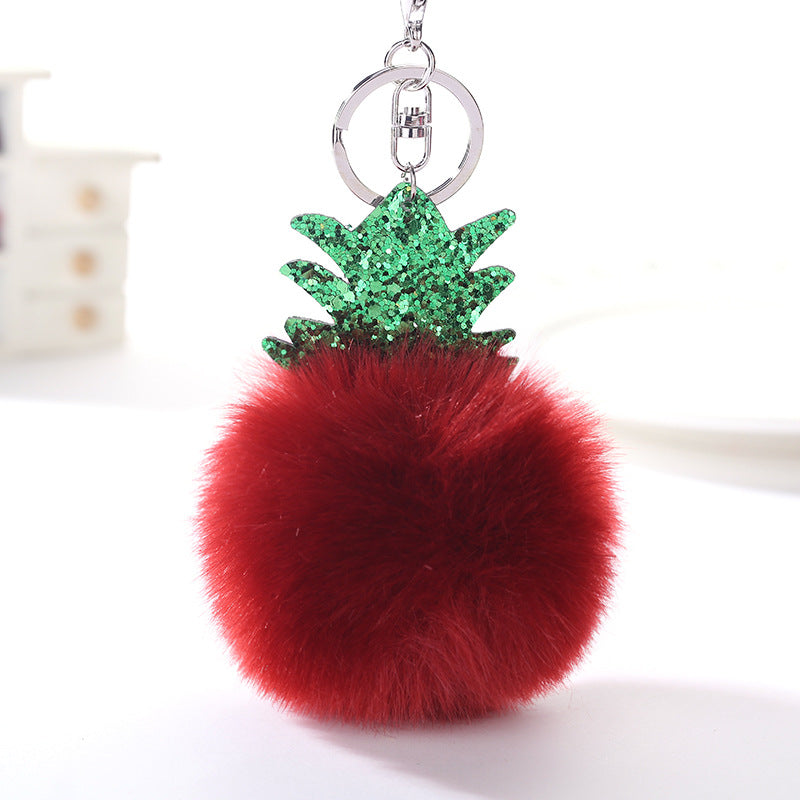 Wholesale Christmas Ball Plush Keychain