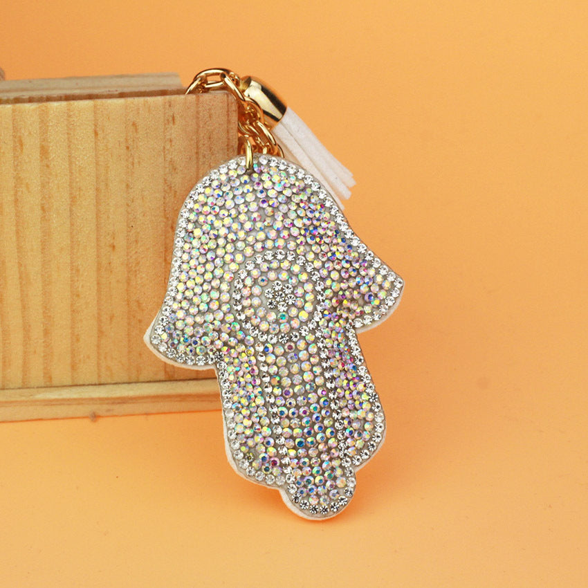 Wholesale Fatima's Hand Hot Diamond Keychain