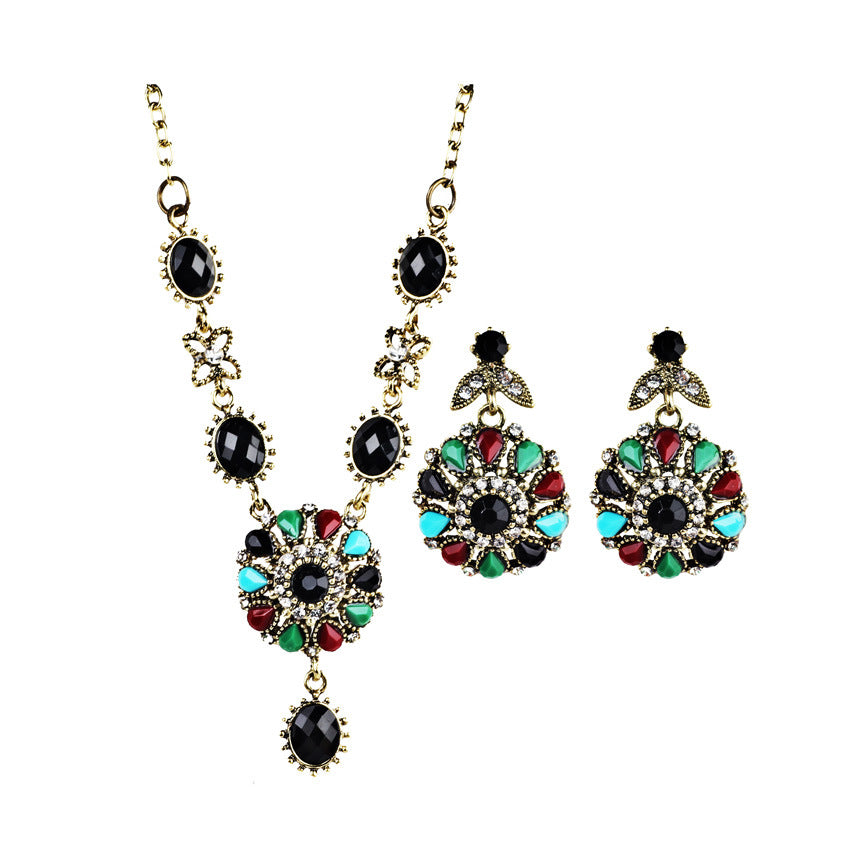 Wholesale Colored Diamond Alloy Earrings