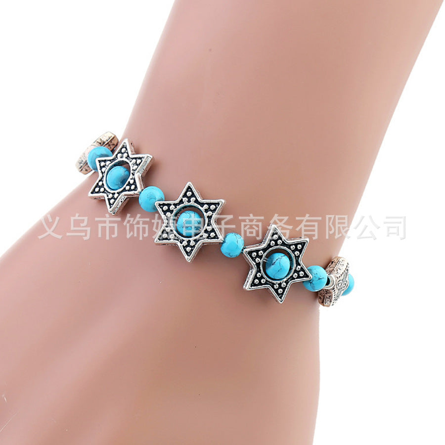 Wholesale Vintage Hexagram Alloy Bracelets