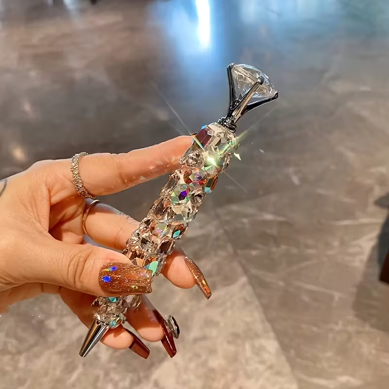 Wholesale Metal Diamond Ballpoint Pens Creative Glitter Pen Barrel Ballpoint Pens OLY-PN-001