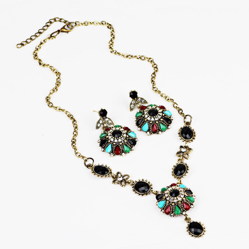 Wholesale Colored Diamond Alloy Earrings