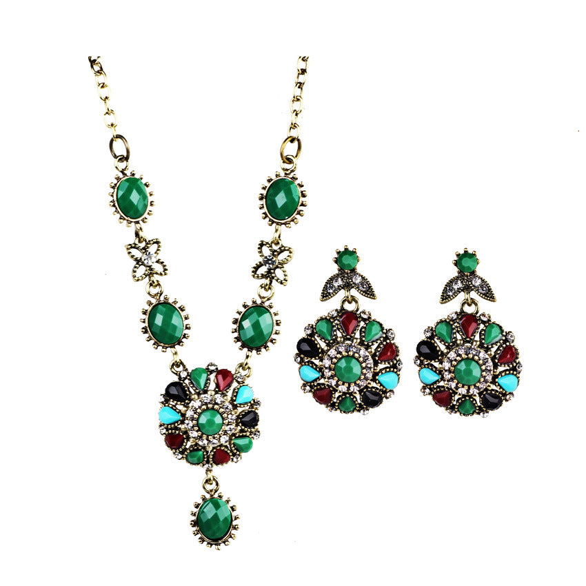 Wholesale Colored Diamond Alloy Earrings