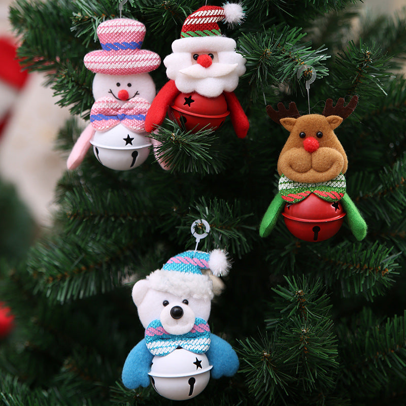 Wholesale Polyester Christmas Tree Doll Bell Pendant