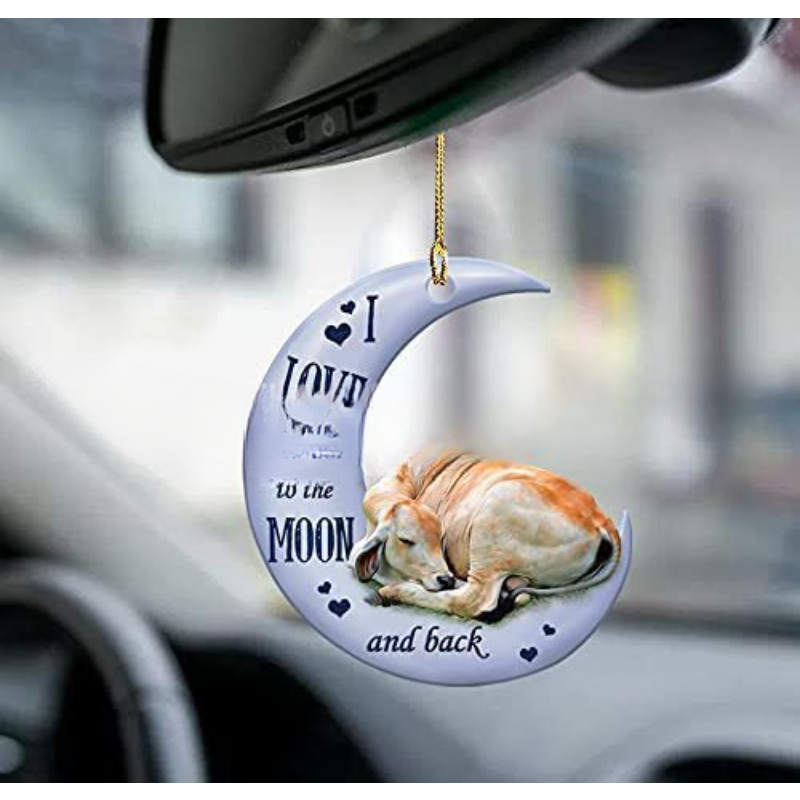 Wholesale Acrylic Cow Car Ornament