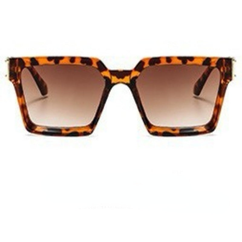 Wholesale Large Frame Retro Square Wide Edged PC Sunglasses