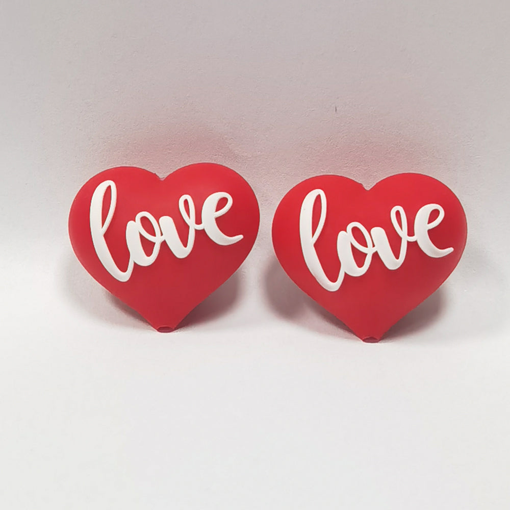 Wholesale 10pcs Creative 3D Love Beads