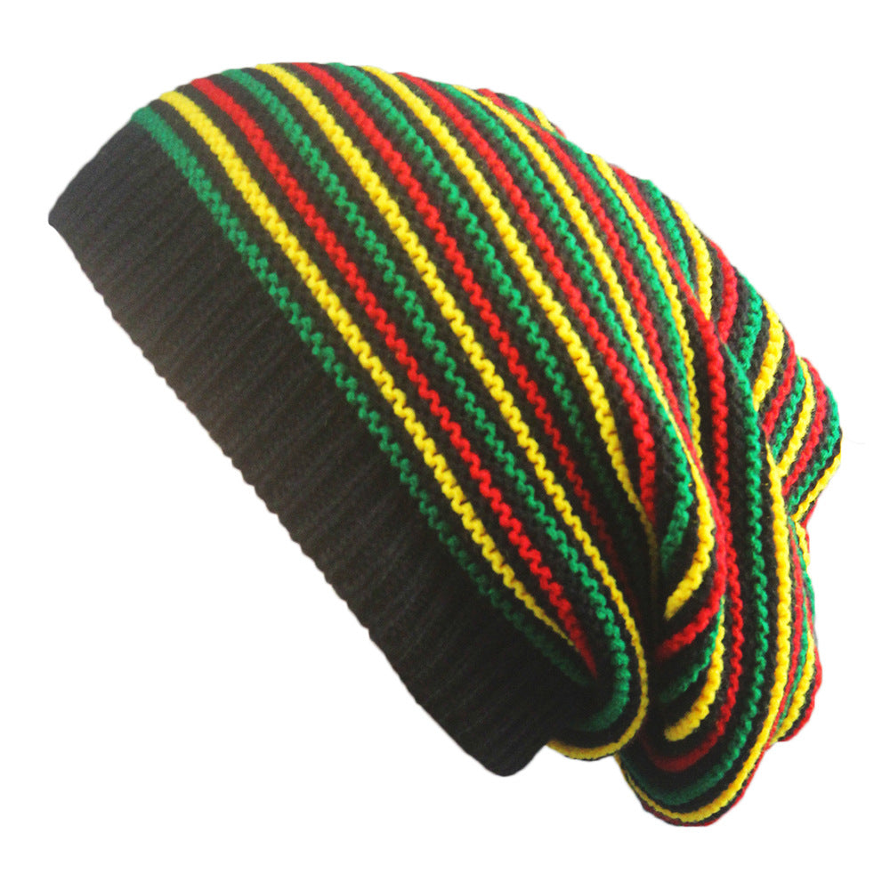 Wholesale Rainbow Jamaican Stripe Flag Beanie Hat
