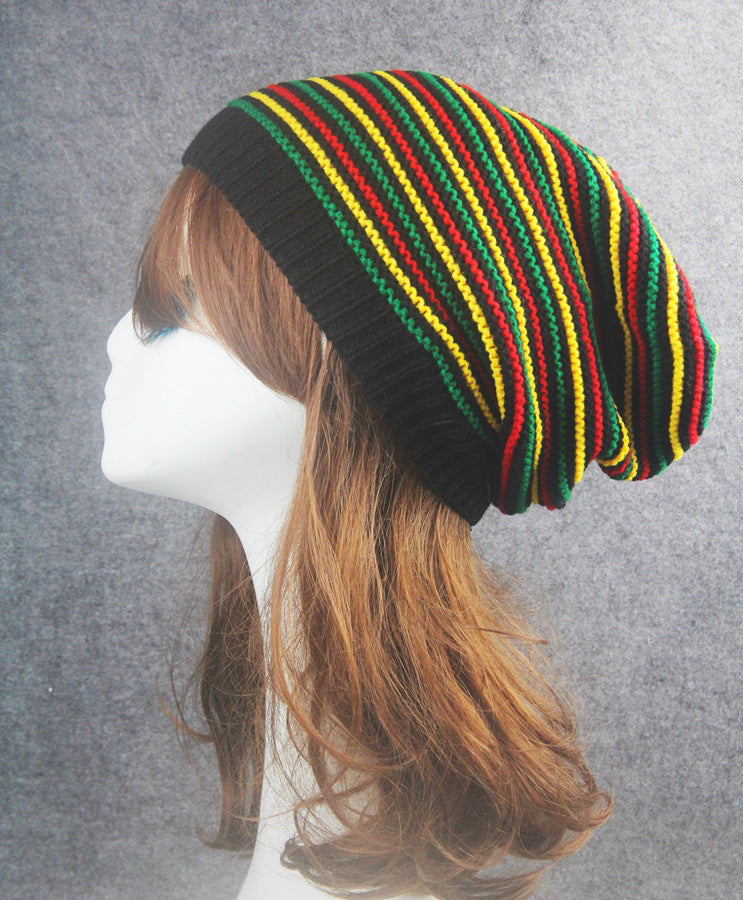 Wholesale Rainbow Jamaican Stripe Flag Beanie Hat