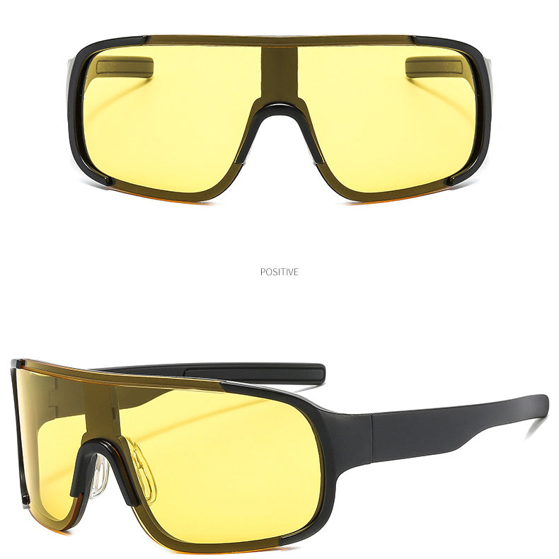Wholesale One Piece Large Frame Sports PC Sunglasses
