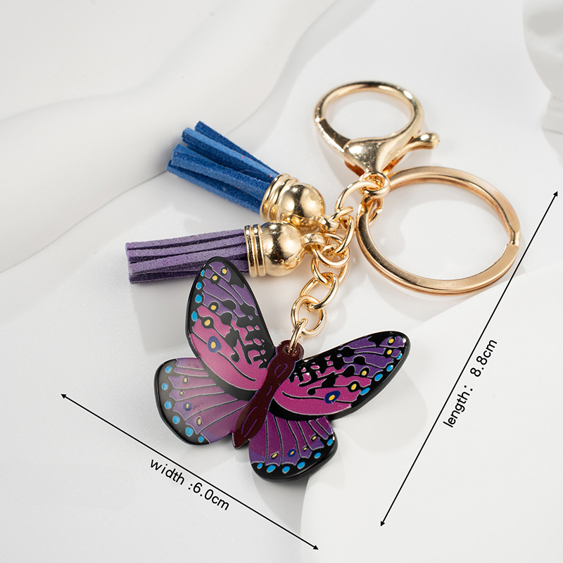 Wholesale Acrylic Butterfly Pendant Keychain