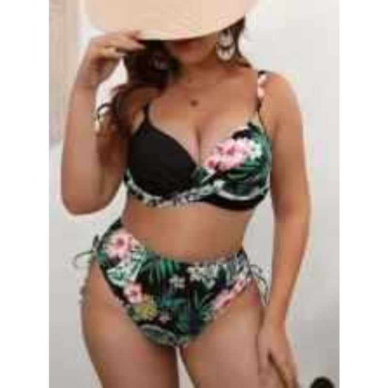 Wholesale Polyester Digital Printed Split Bikini