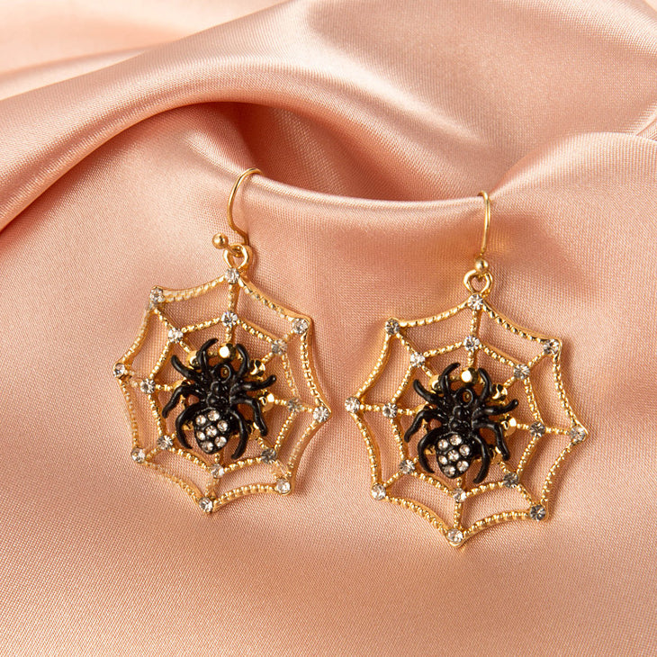 Wholesale Halloween Gothic Ghost Spider Skull Alloy Earrings