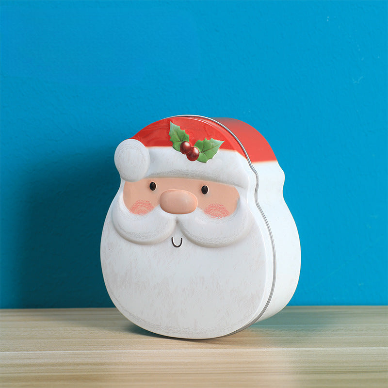 Wholesale Christmas Alien Iron Box Gingerbread Man Santa Claus Cookie Candy Storage Iron Box