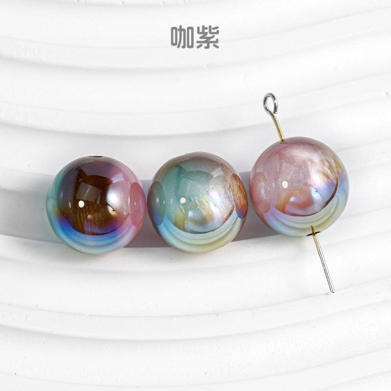 Wholesale 30pcs/1pack Mermaid Maiden Dunhuang Through Hole New Dark Color DIY Beads