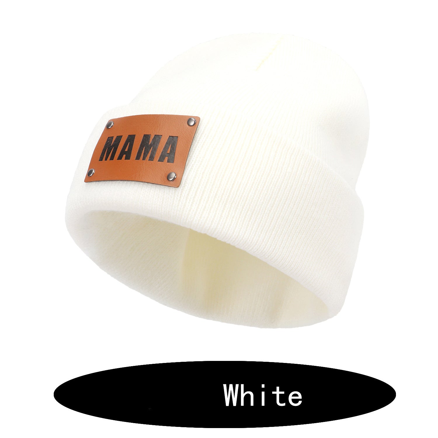 Wholesale Winter Acrylic Woolen Set MAMA Knitted Hat