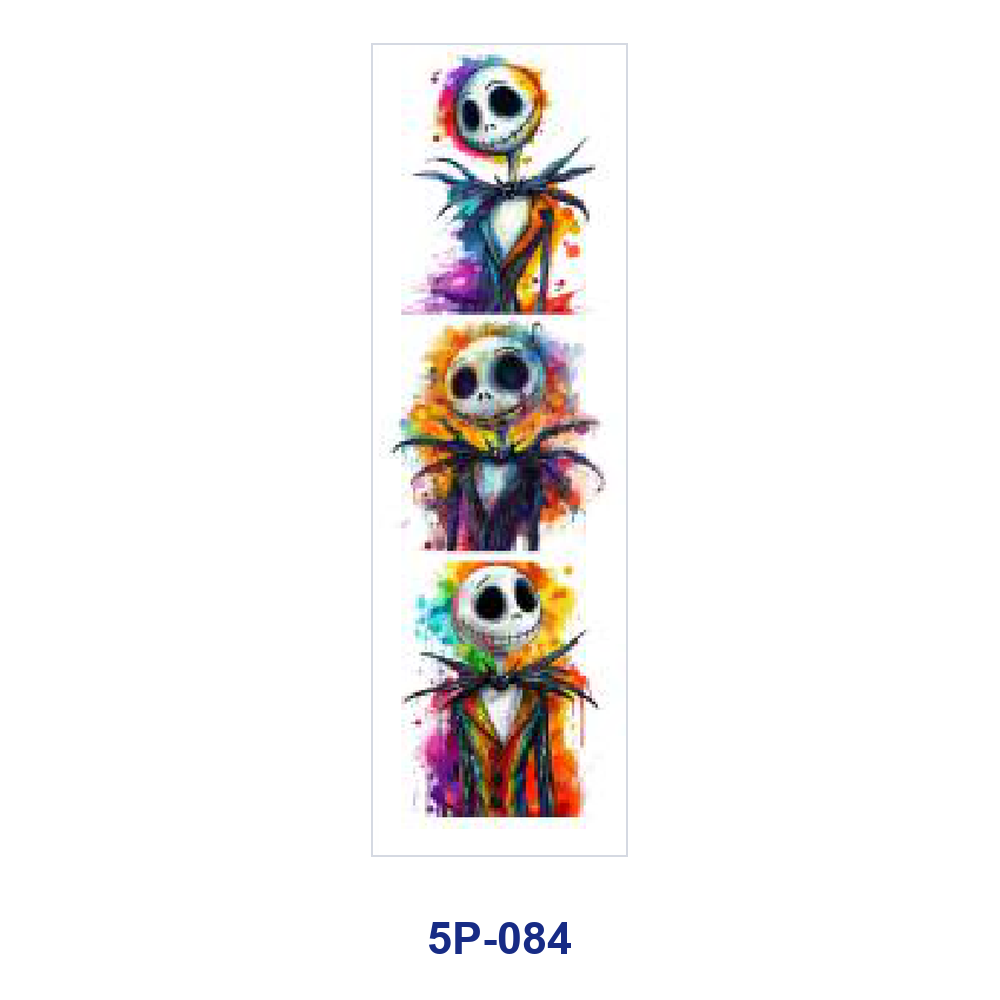 Wholesale 2/ 8/ 16pcs Vibrant Graffiti Christmas Ornament Dark Spooky Art Character Print Pen and Bookmark Stickers UV DTF Wraps OLY Exclusive